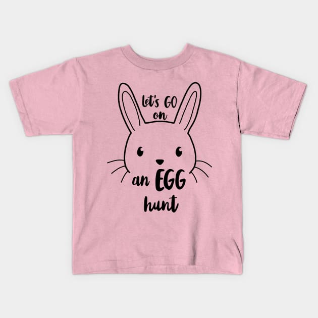 Easter Bunny - Egg Hunt Kids T-Shirt by valentinahramov